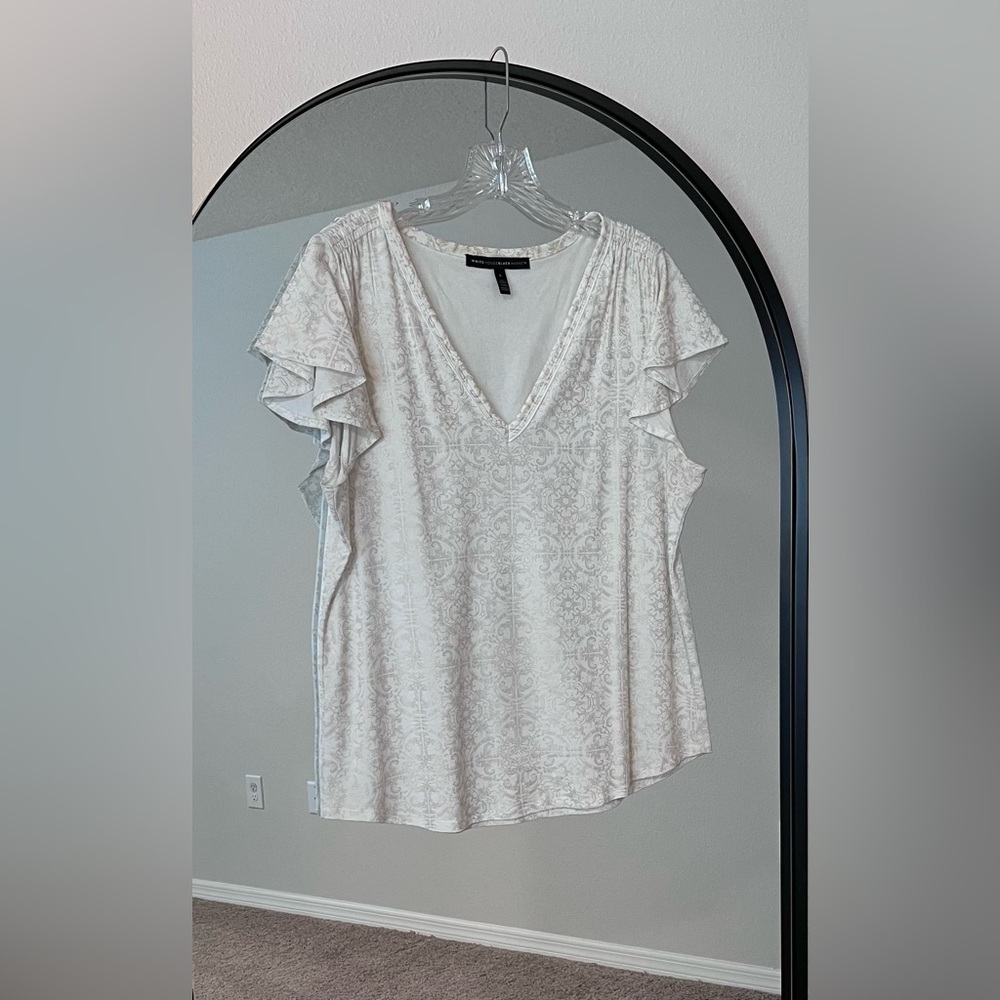 White House black market flutter sleeve top